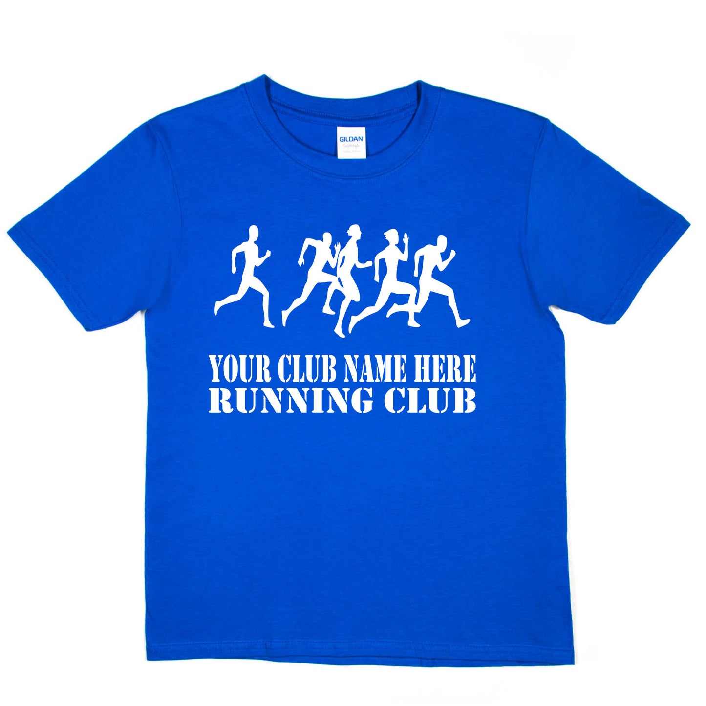 Kids Personalised Running T-Shirt Your Club Name Here Jogging Tee Boys Girls