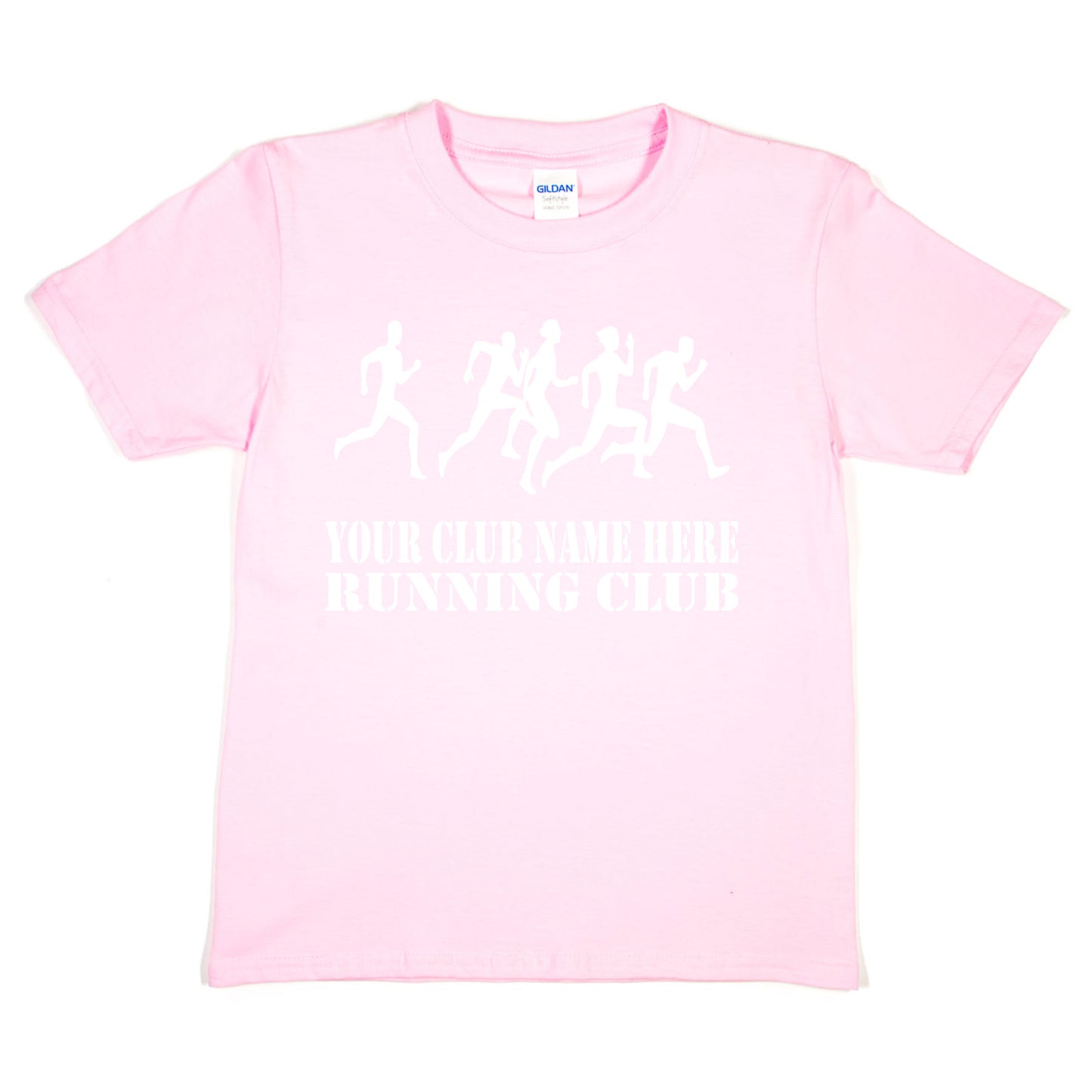 Kids Personalised Running T-Shirt Your Club Name Here Jogging Tee Boys Girls