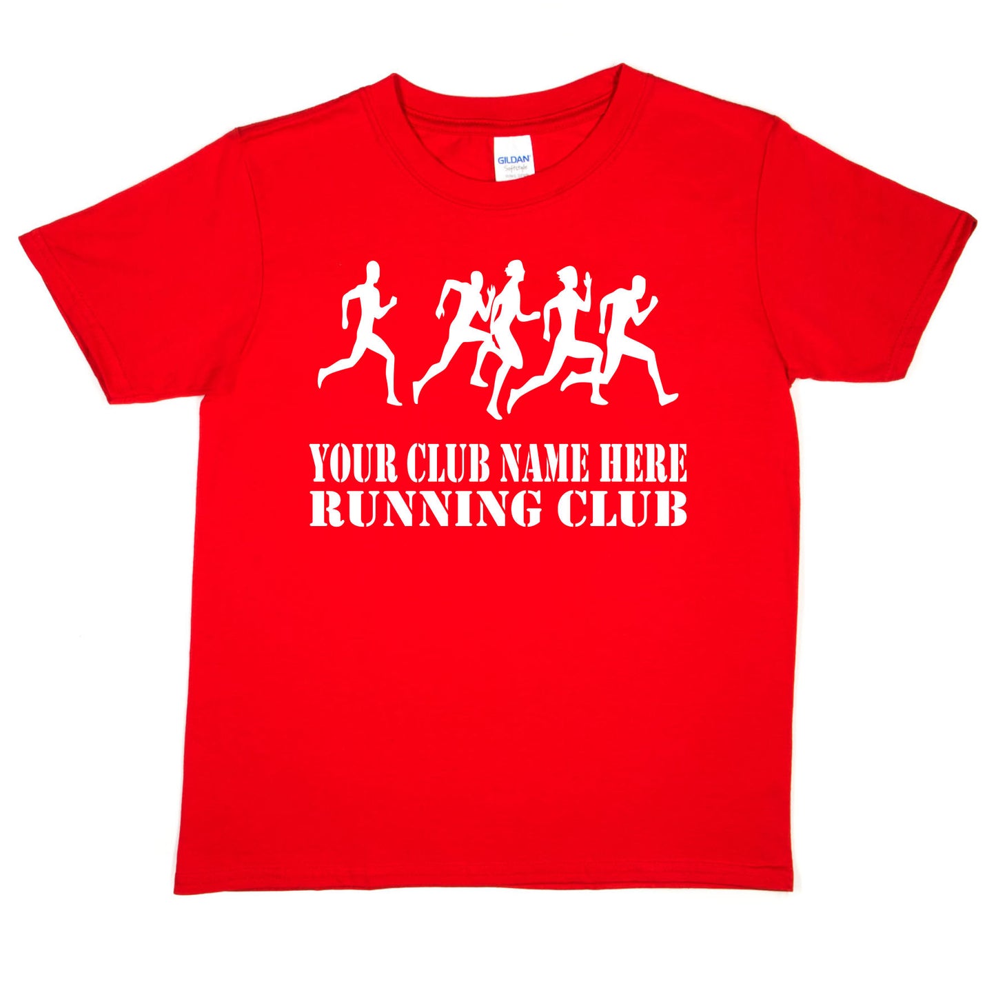 Kids Personalised Running T-Shirt Your Club Name Here Jogging Tee Boys Girls