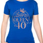 Birthday Queen 40 Ladies Fit T-Shirt 40th Birthday Gift Womens Tee In Rose Gold
