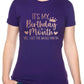 It's My Birthday Month Ladies T-Shirt Birthday Gift Womens Tee In Rose Gold