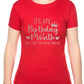 It's My Birthday Month Ladies T-Shirt Birthday Gift Womens Tee In Rose Gold
