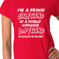 I'm A Proud Girlfriend Of Gorgeous Boyfriend Ladies T-shirt
