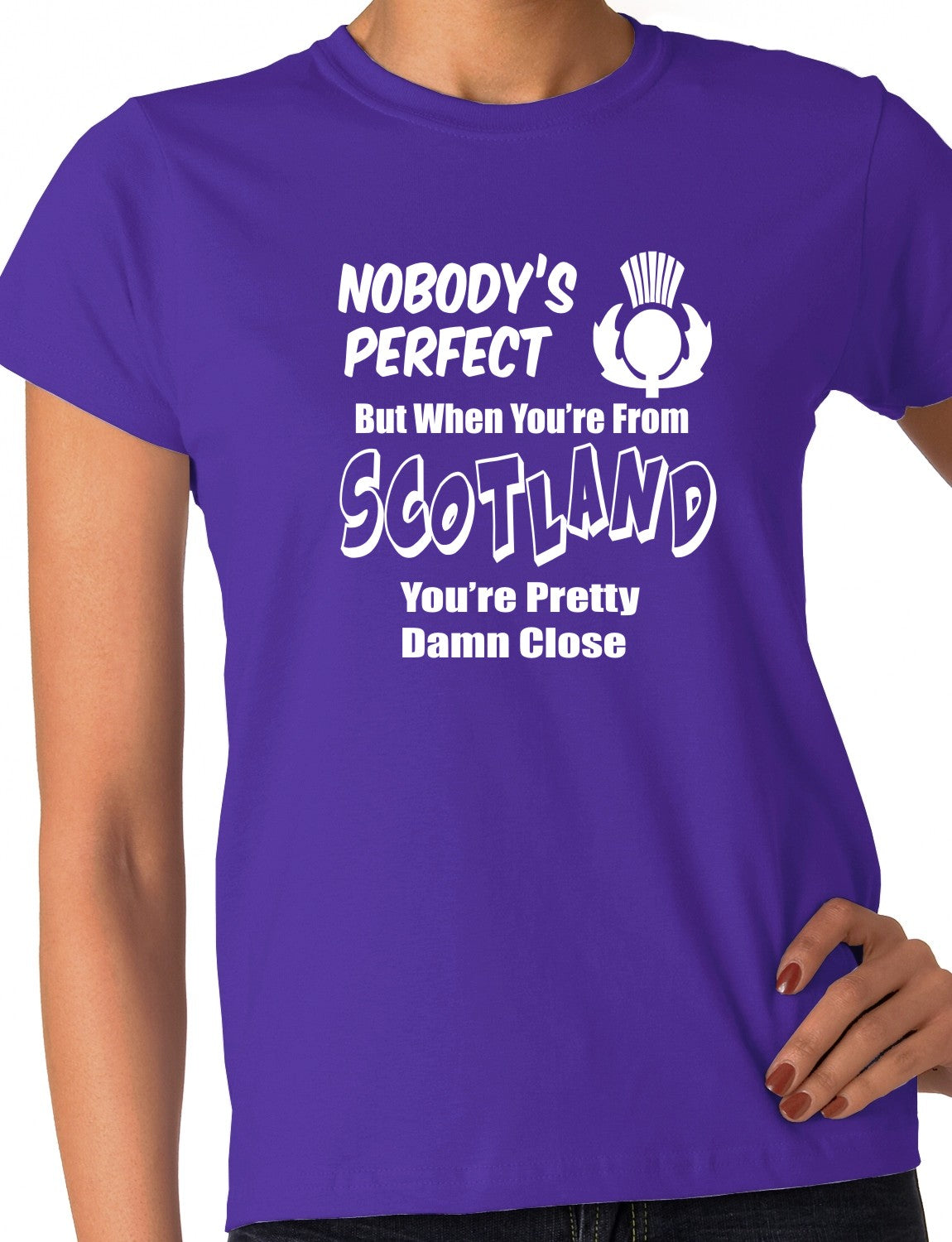 Proud To Be Scottish Scotland Gift Ladies T-shirt
