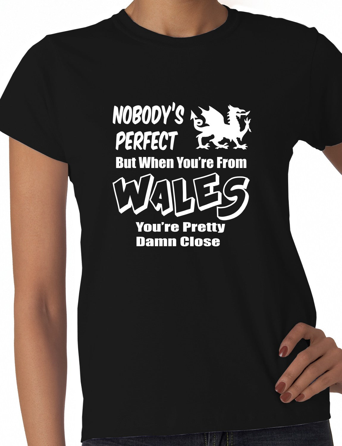Proud To Be Welsh Wales Ladies T-shirt