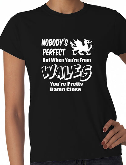 Proud To Be Welsh Wales Ladies T-shirt
