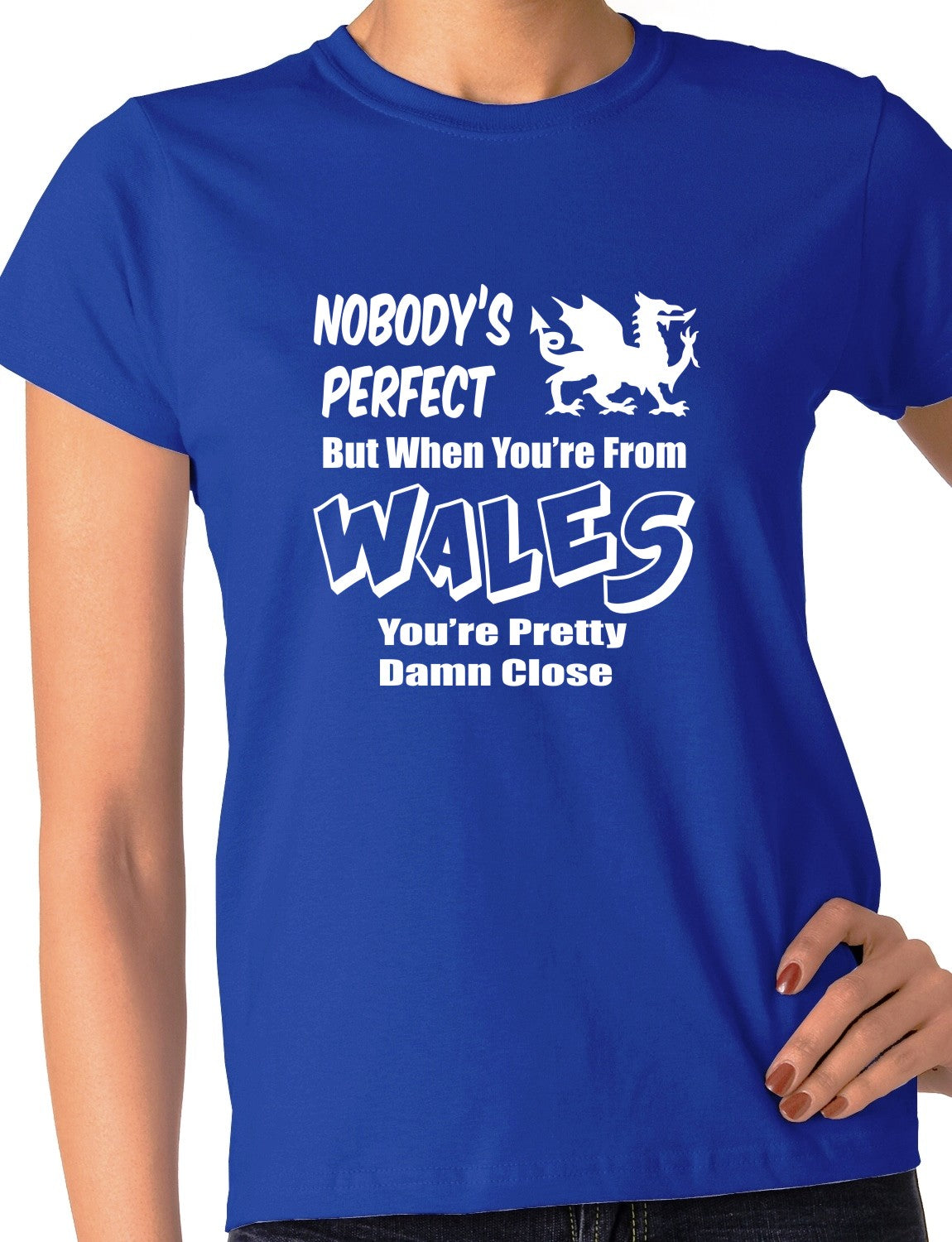 Proud To Be Welsh Wales Ladies T-shirt