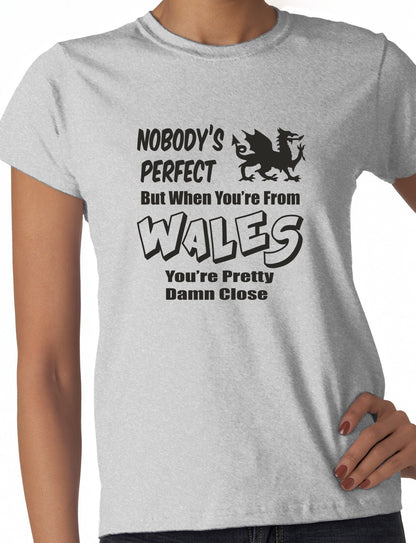 Proud To Be Welsh Wales Ladies T-shirt