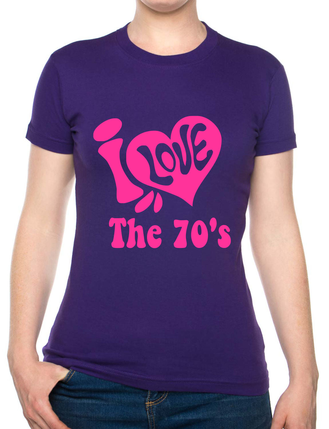 I Love the 70's Seventies Music Ladies T-Shirt