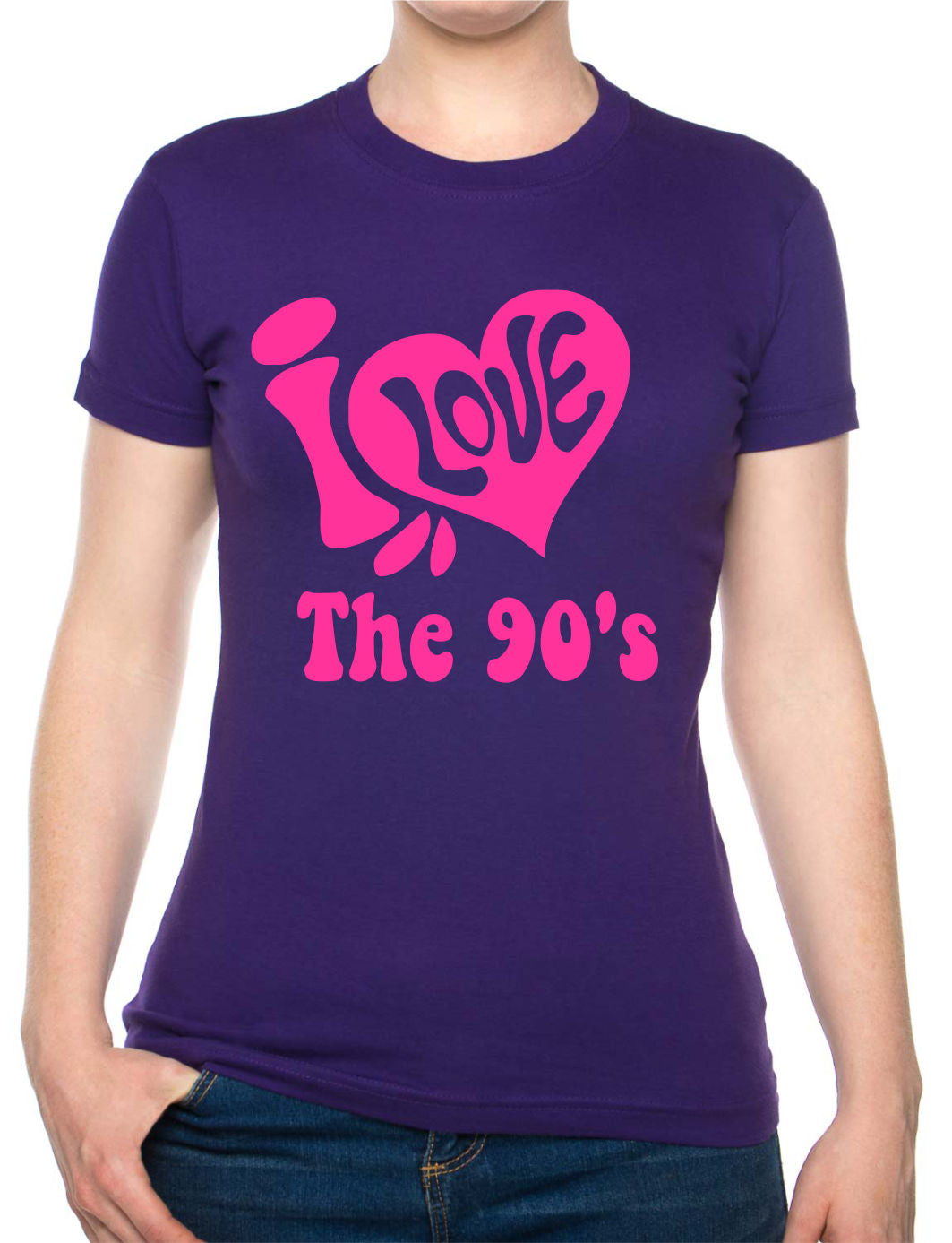 I Love the 90's Nineties Music Ladies T-Shirt