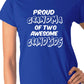 Proud Grandma of 2 Grandkids Ladies T-shirt