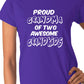 Proud Grandma of 2 Grandkids Ladies T-shirt