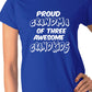 Proud Grandma of 3 Grandkids Ladies T-shirt