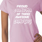 Proud Grandma of 3 Grandkids Ladies T-shirt