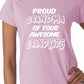 Proud Grandma of 4 Grandkids Ladies T-shirt