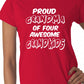 Proud Grandma of 4 Grandkids Ladies T-shirt