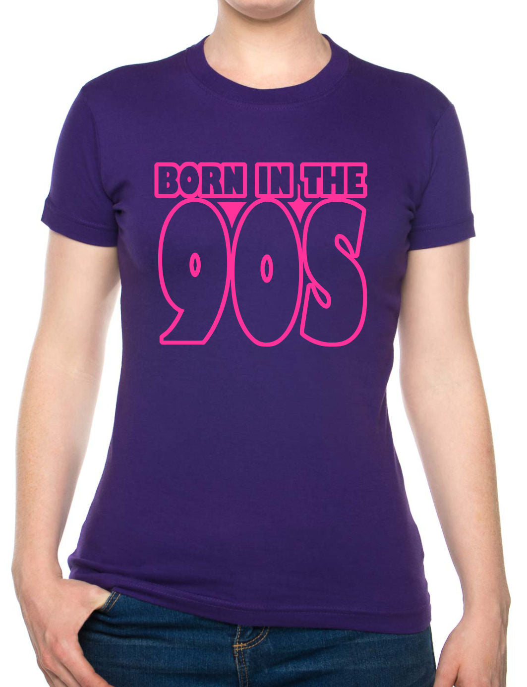 Born In The 90's Nineties Birthday Funny Ladies T Shirt