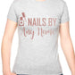 Personalise This Ladies T-Shirt Nails By Work Name Here Tee For Nail Beauty