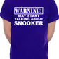 Warning May Talk About Snooker Pool Mens T-Shirt