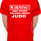 Warning May Talk About Judo Martial Arts Karate Mens T-Shirt