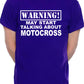 Warning May Talk About Motocross Scrambler Mens T-Shirt