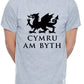 Cymru Am Byth Wales Welsh Dragon Mens T-Shirt