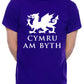 Cymru Am Byth Wales Welsh Dragon Mens T-Shirt