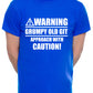 Warning Grumpy Git Caution Mens T-Shirt