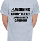 Warning Grumpy Git Caution Mens T-Shirt