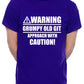 Warning Grumpy Git Caution Mens T-Shirt