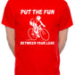 Fun Between Legs Biking Cycling Mens T-Shirt