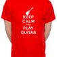 Keep Calm And Play The Guitar Guitarist Mens T-Shirt