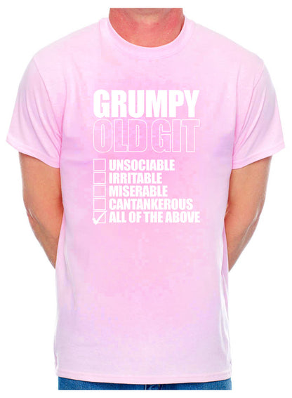 Grumpy Git Checklist Retirement Present Mens T-Shirt