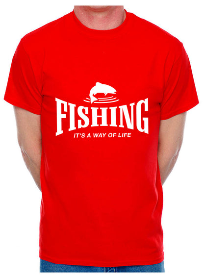 Fishing Is Way Of Life Angling Angler Mens T-Shirt