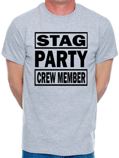 Stag Party Crew Member Stag Do Slogan T-Shirt Men's Man's Tee