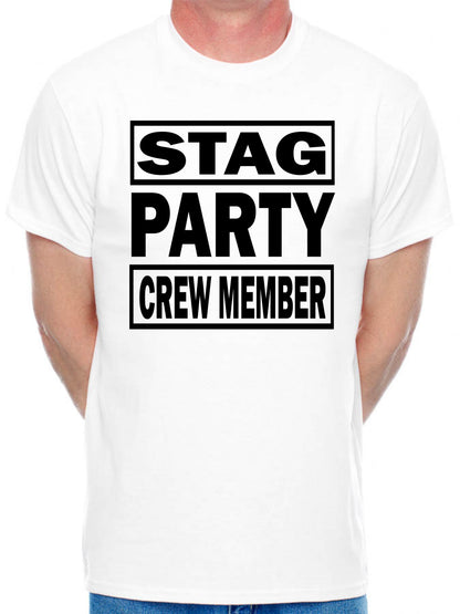 Stag Party Crew Member Stag Do Slogan T-Shirt Men's Man's Tee