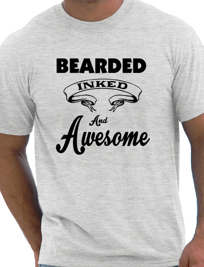 Bearded Inked & Awesome T-Shirt