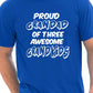 Proud Grandad of 3 Grandkids Mens T-shirt Size S-XXL