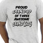 Proud Grandad of 3 Grandkids Mens T-shirt Size S-XXL