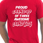Proud Grandad of 3 Grandkids Mens T-shirt Size S-XXL