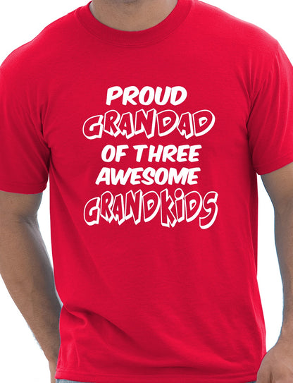 Proud Grandad of 3 Grandkids T-Shirt