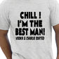 I'm The Best Man Vodka & Charlie Sorted Stag Do T-Shirt