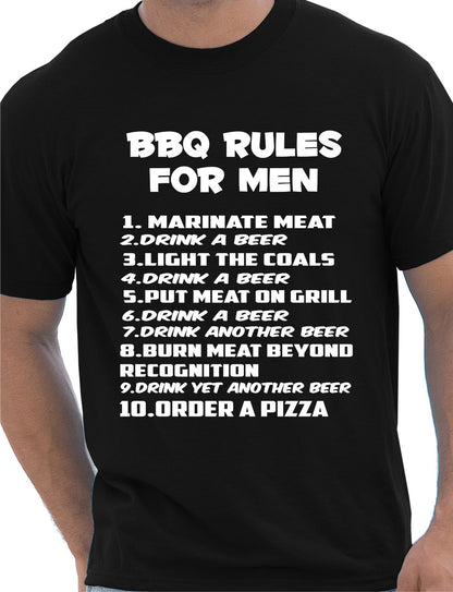 Barbeque Rules For Men Funny Chef Birthday T-Shirt
