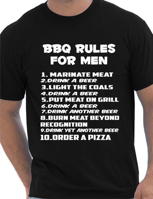 Barbeque Rules For Men Funny Chef Birthday T-Shirt