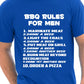 Barbeque Rules For Men Funny Chef Birthday T-Shirt