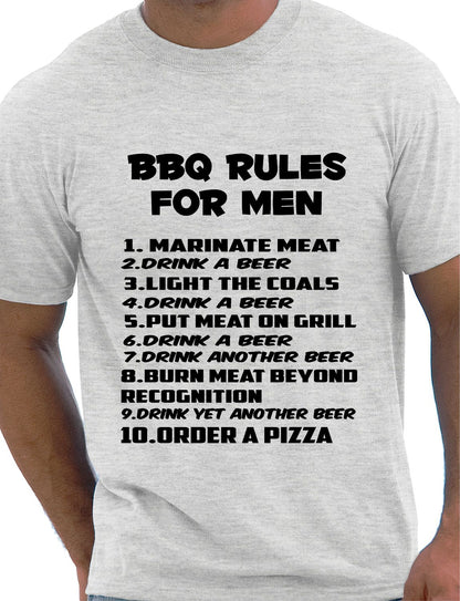 Barbeque Rules For Men Funny Chef Birthday T-Shirt