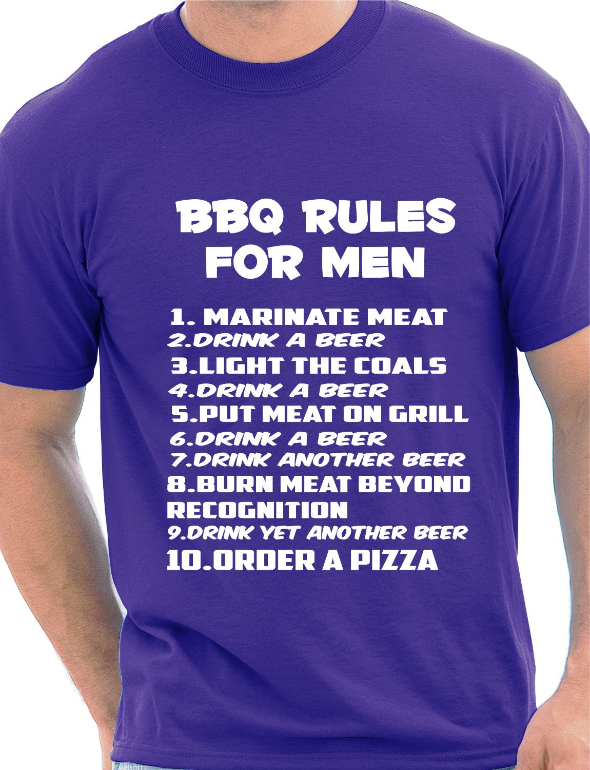 Barbeque Rules For Men Funny Chef Birthday T-Shirt