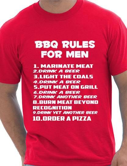 Barbeque Rules For Men Funny Chef Birthday T-Shirt