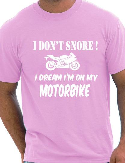 I Don't Snore Bikers Superbike Biker Mototrbike Mens T-Shirt Size S-XXL