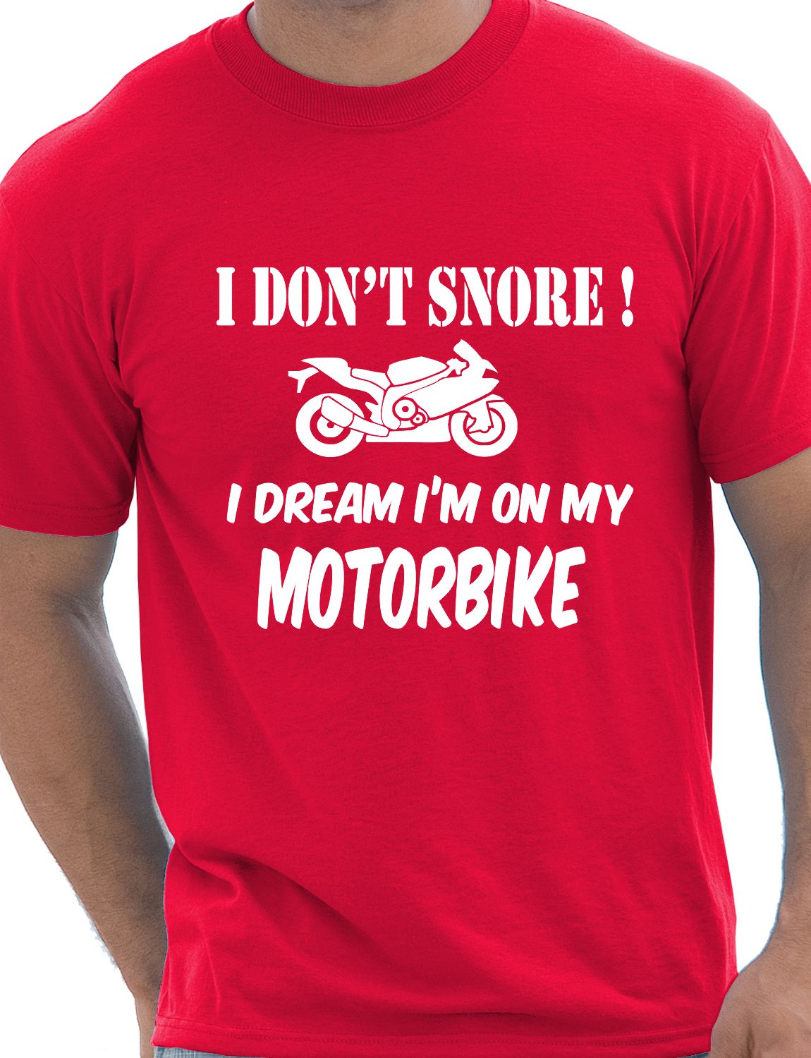I Don't Snore Bikers Superbike Biker Mototrbike Mens T-Shirt Size S-XXL